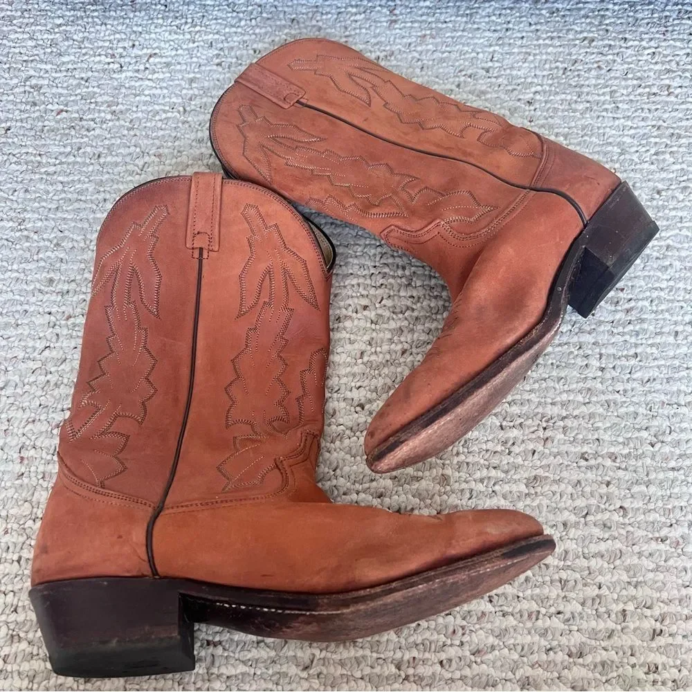 Dan Post Brown Cowbu Western leather boots